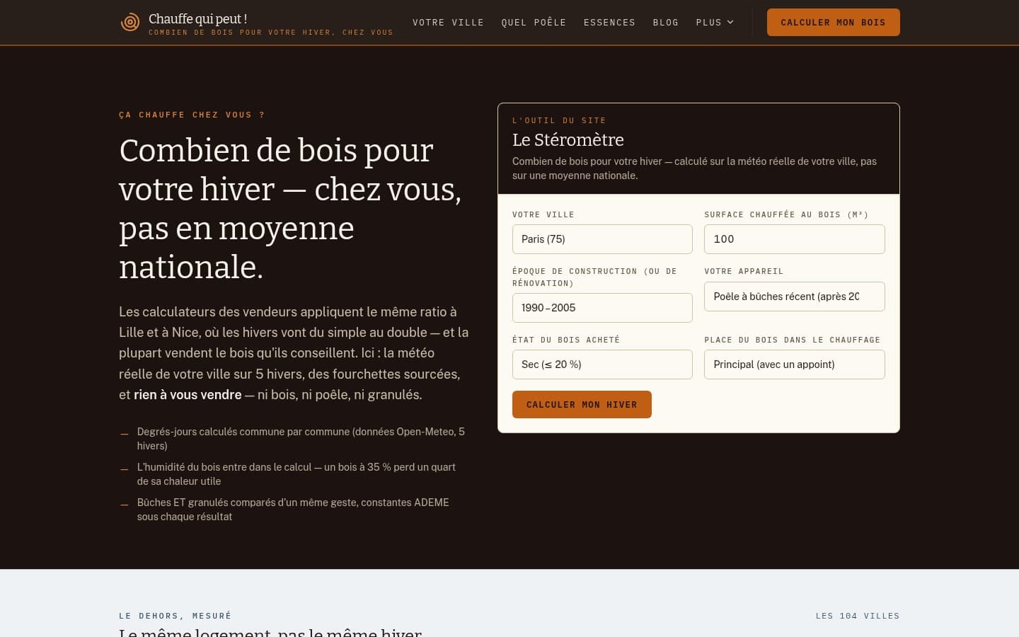 Aperçu ordinateur du site Chauffe qui peut !